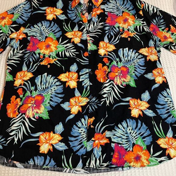 Jogal 2 Piece Hawaiian Set Tropical Floral Print Button Up Top & Short Size 3XL - Picture 7 of 16